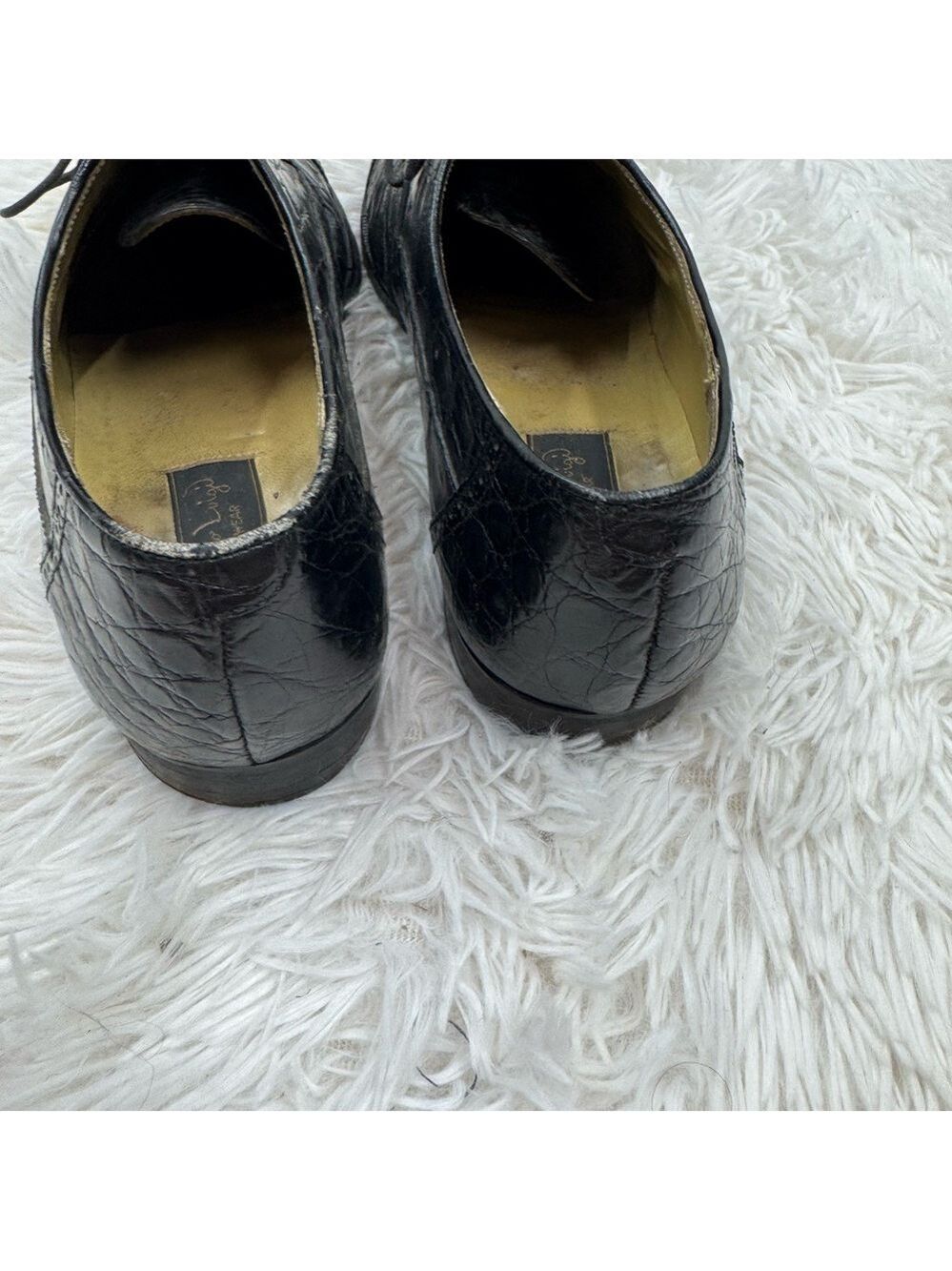 Marco Luigi Lace Up Crocodile Leather Oxford Shoes - Picture 7 of 10